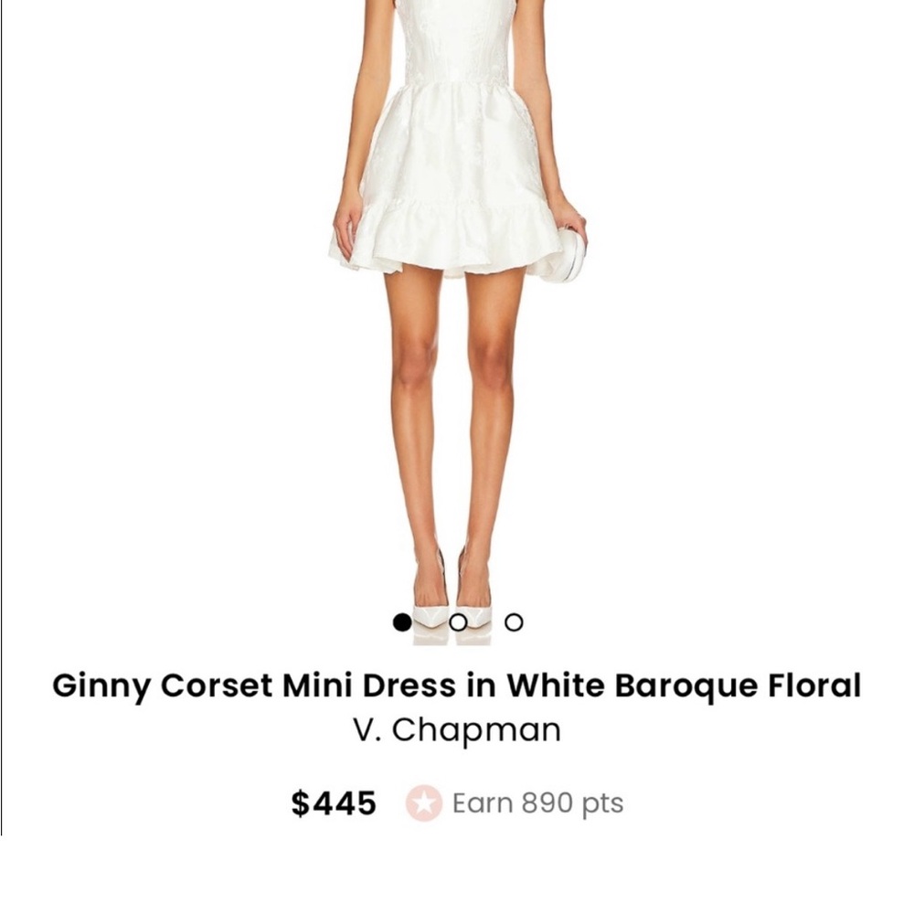 V. Chapman White Corset Mini Dress